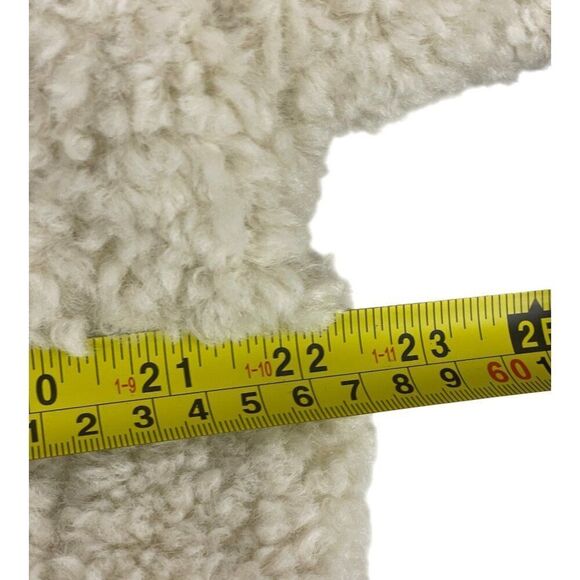 Zara Womens Faux Fur Coat Jacket XS Oyster White Teddy collared 4391/855 NWT - Picture 15 of 16